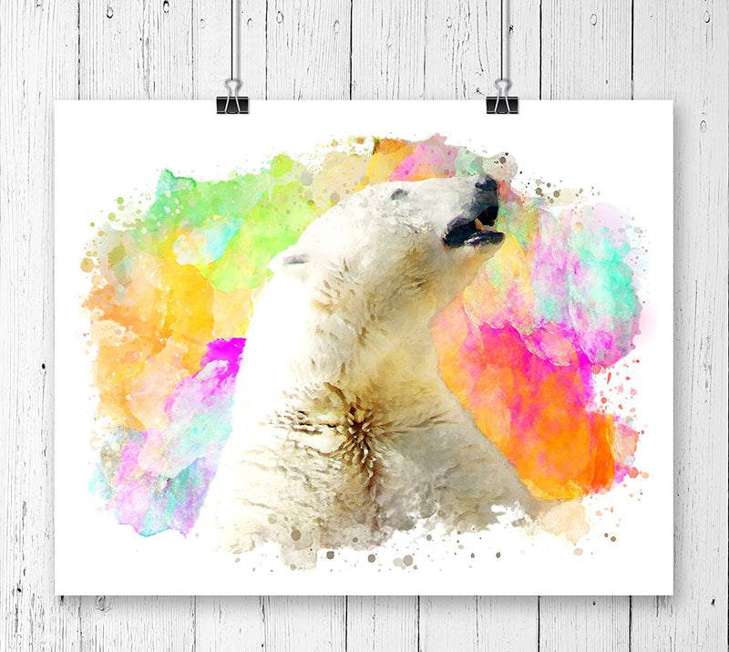 Polar Bear Watercolor Art Print - Unframed - Zuzi's