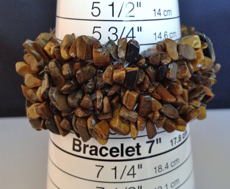 Natural Chip Tiger's Eye Stretch Bracelet - Zuzi's