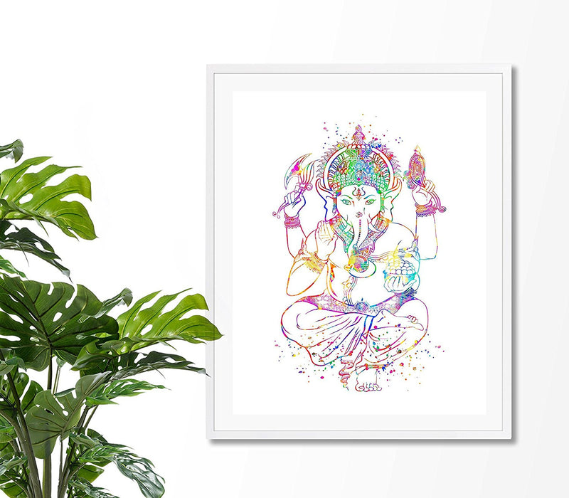 Ganesha Watercolor Art Print - Unframed - Zuzi's