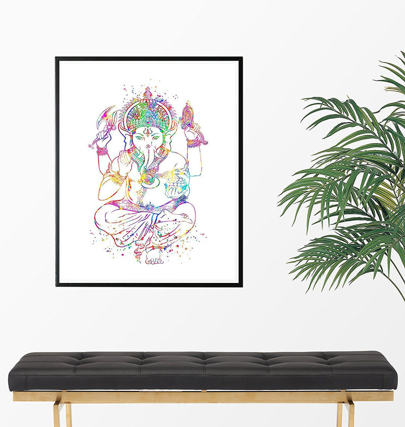 Ganesha Watercolor Art Print - Unframed - Zuzi's