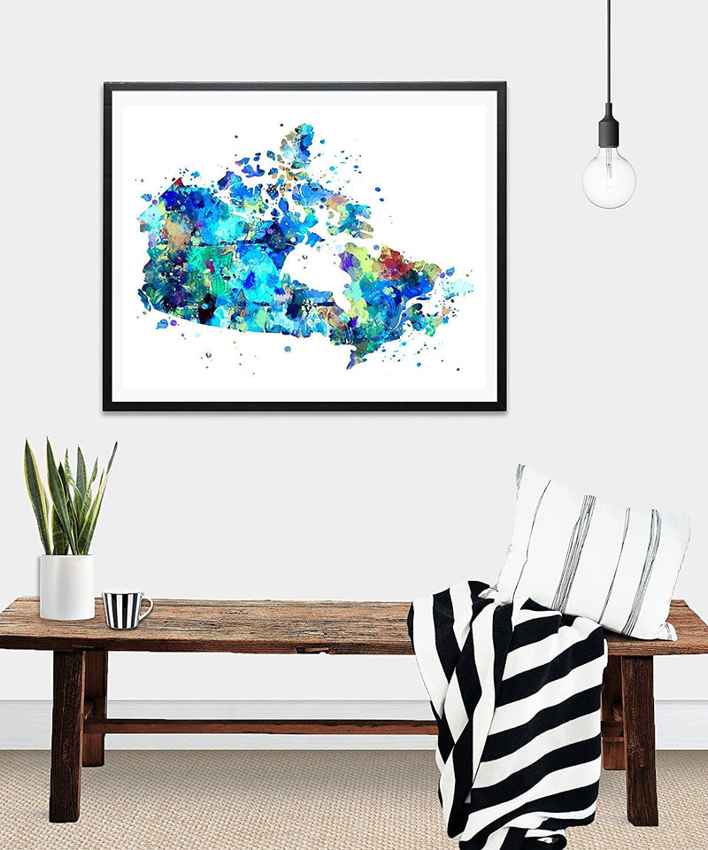 Canada Map Art Print - Unframed - Zuzi's