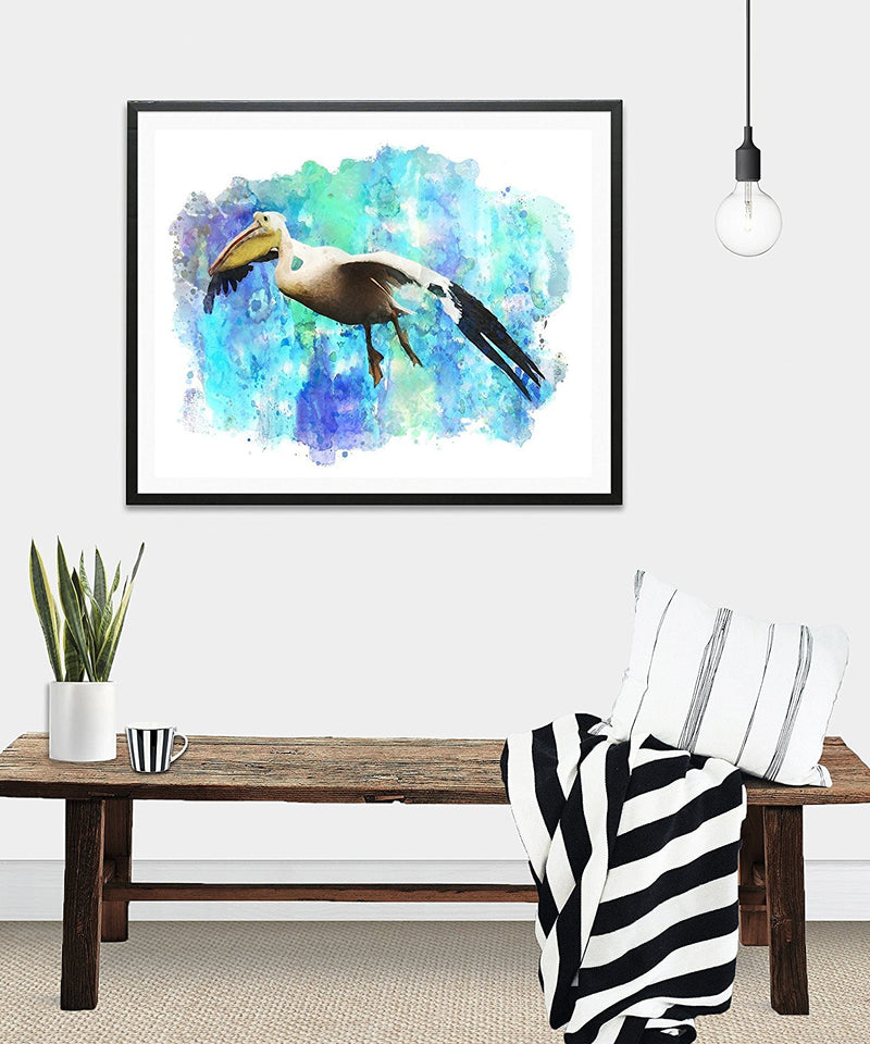 Pelican Bird Watercolor Art Print - Unframed - Zuzi's