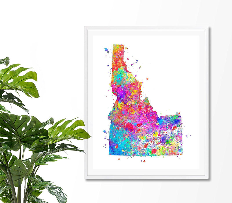 Idaho Map Art Print - Unframed - Zuzi's