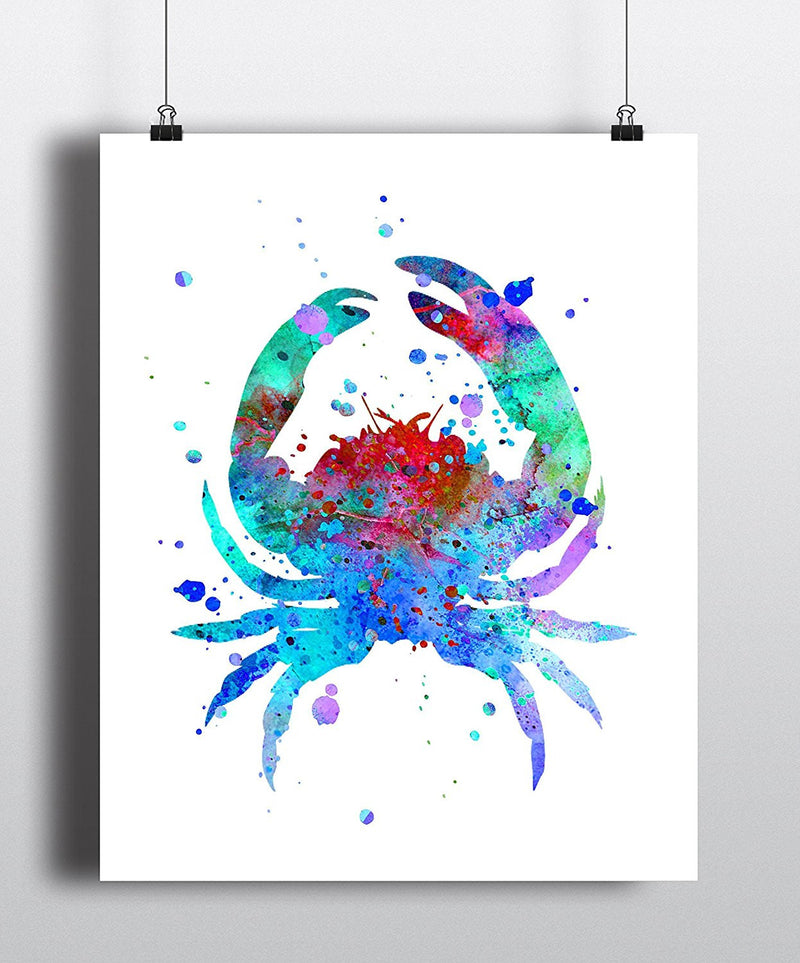Crab Watercolor Art Print - Unframed - Zuzi's