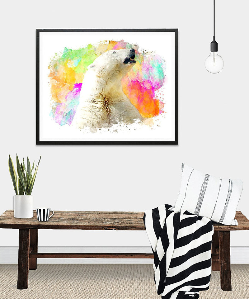 Polar Bear Watercolor Art Print - Unframed - Zuzi's