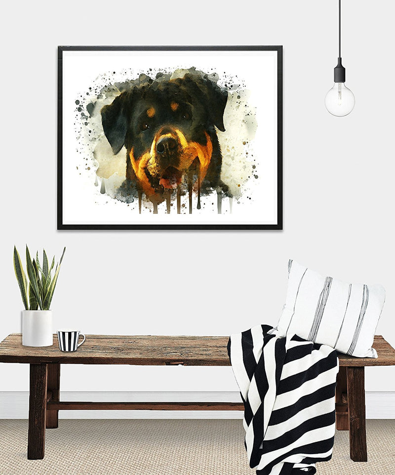 Rottweiler Watercolor Art Print - Unframed - Zuzi's