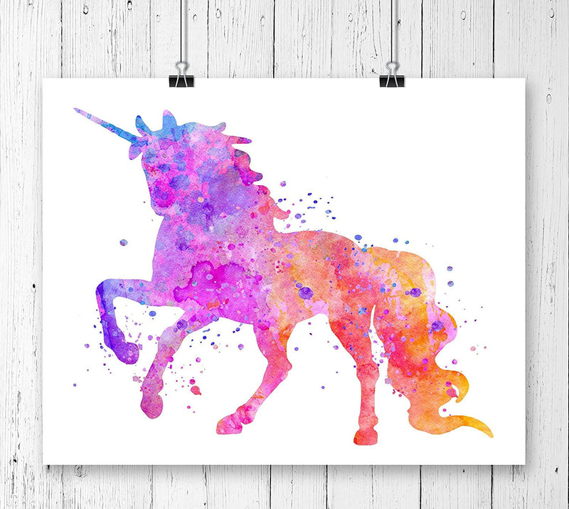 Watercolor Unicorn Art Print - Unframed - Zuzi's