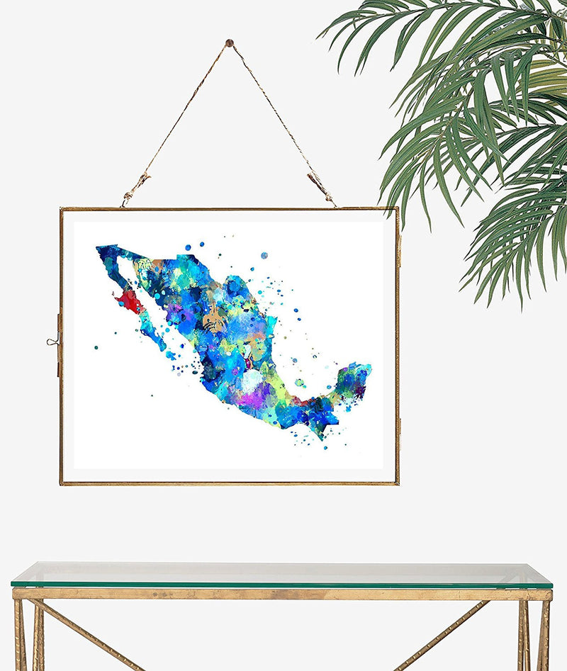 Mexico Map Art Print - Unframed - Zuzi's
