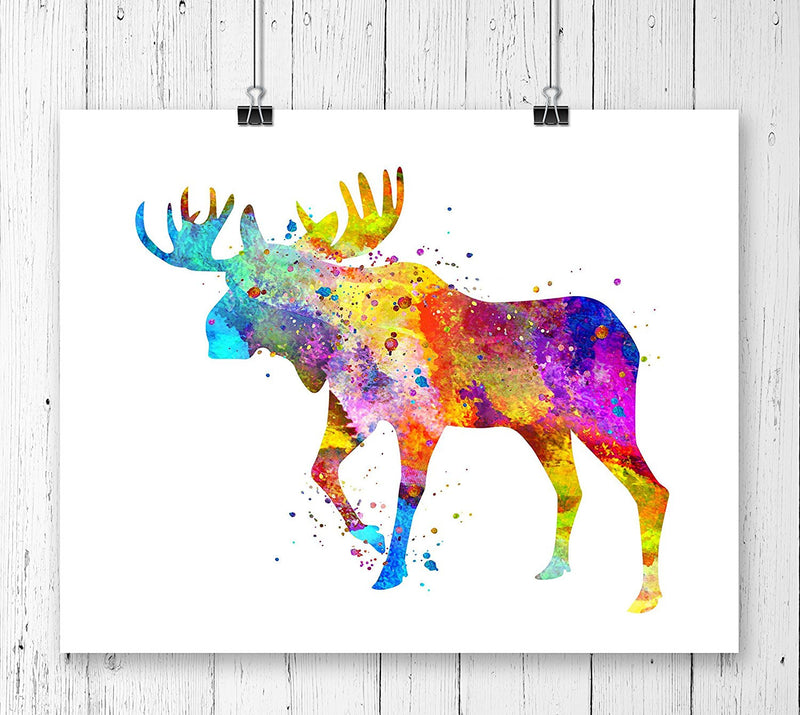 Moose Watercolor Art Print - Unframed - Zuzi's