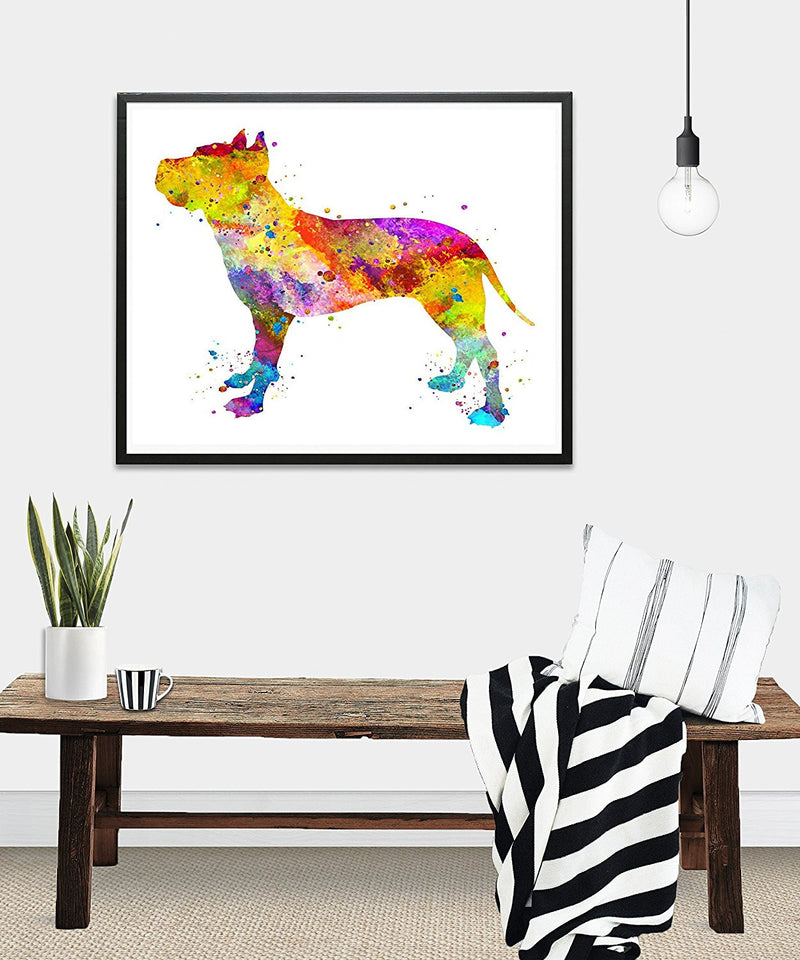 American Staffordshire Terrier Watercolor Art Print - Unframed - Zuzi's