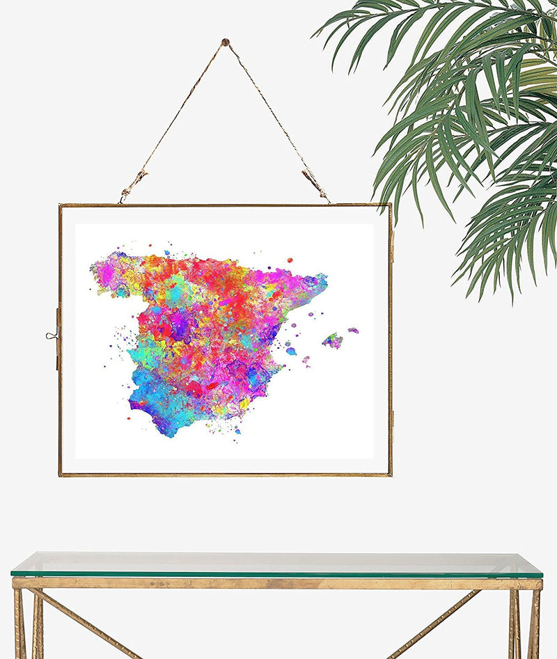 Spain Map Art Print - Unframed - Zuzi's