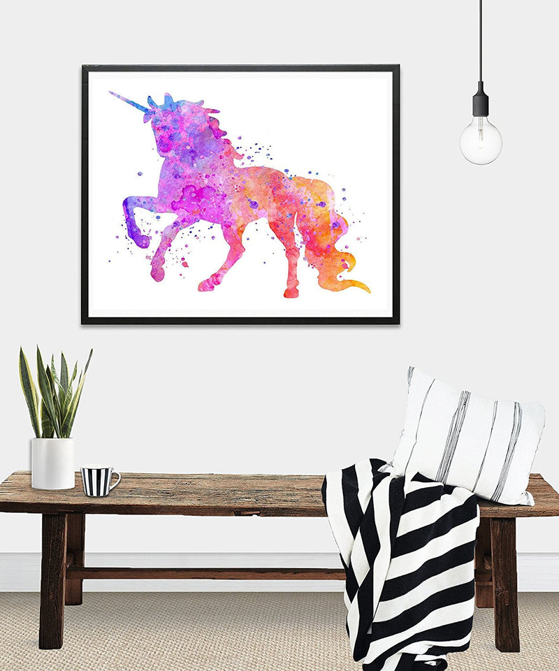 Watercolor Unicorn Art Print - Unframed - Zuzi's