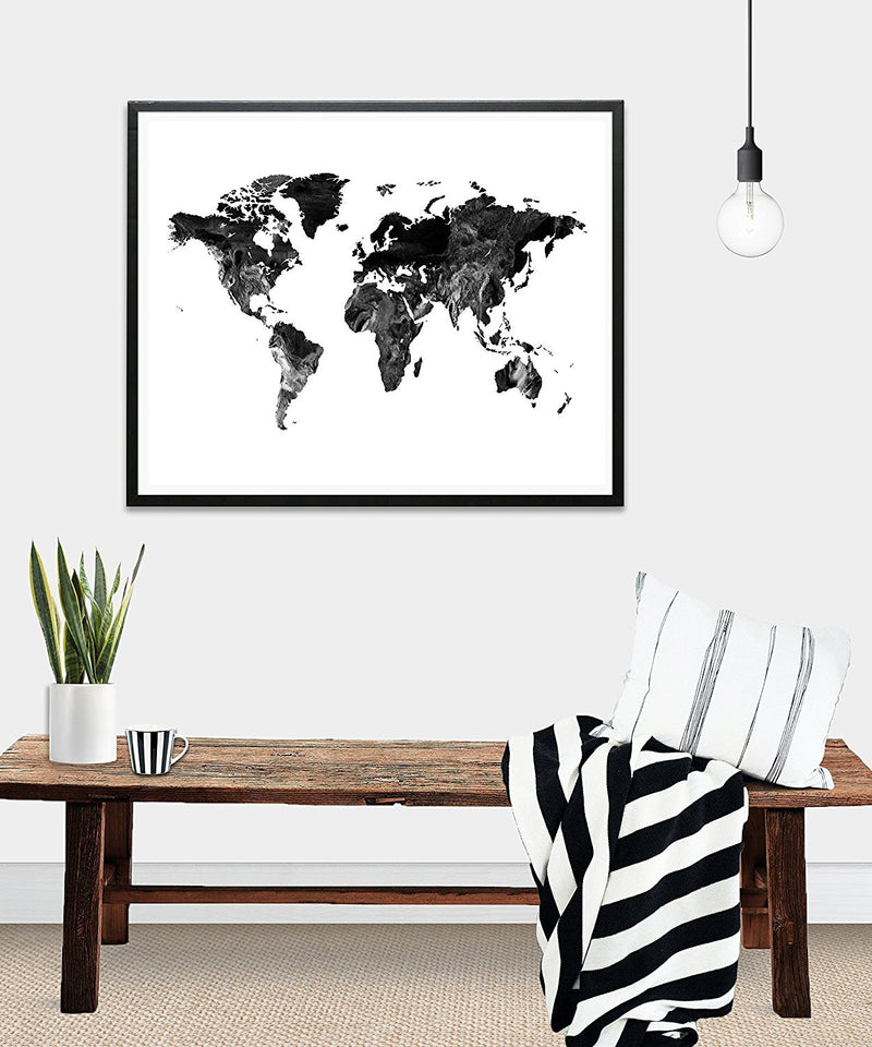 World Map  Art Print - Unframed - Zuzi's