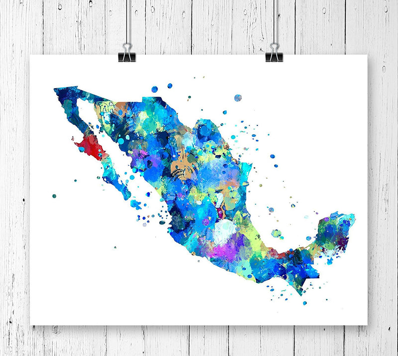 Mexico Map Art Print - Unframed - Zuzi's
