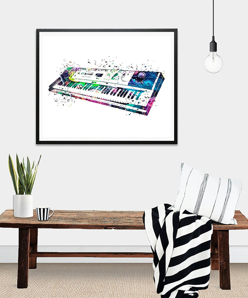 Piano Keyboard Watercolor Art Print - Unframed - Zuzi's