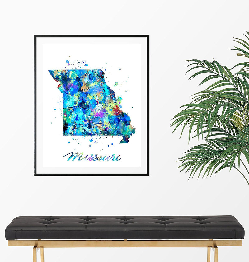 Missouri Map Art Print - Unframed - Zuzi's