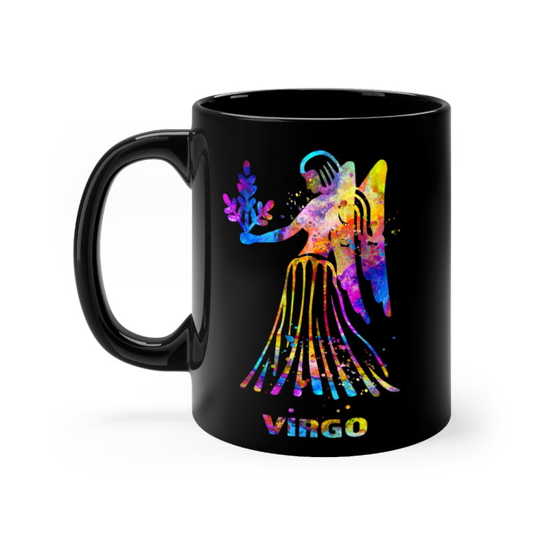 Virgo Zodiac Sign Black Mug 11oz - Zuzi's
