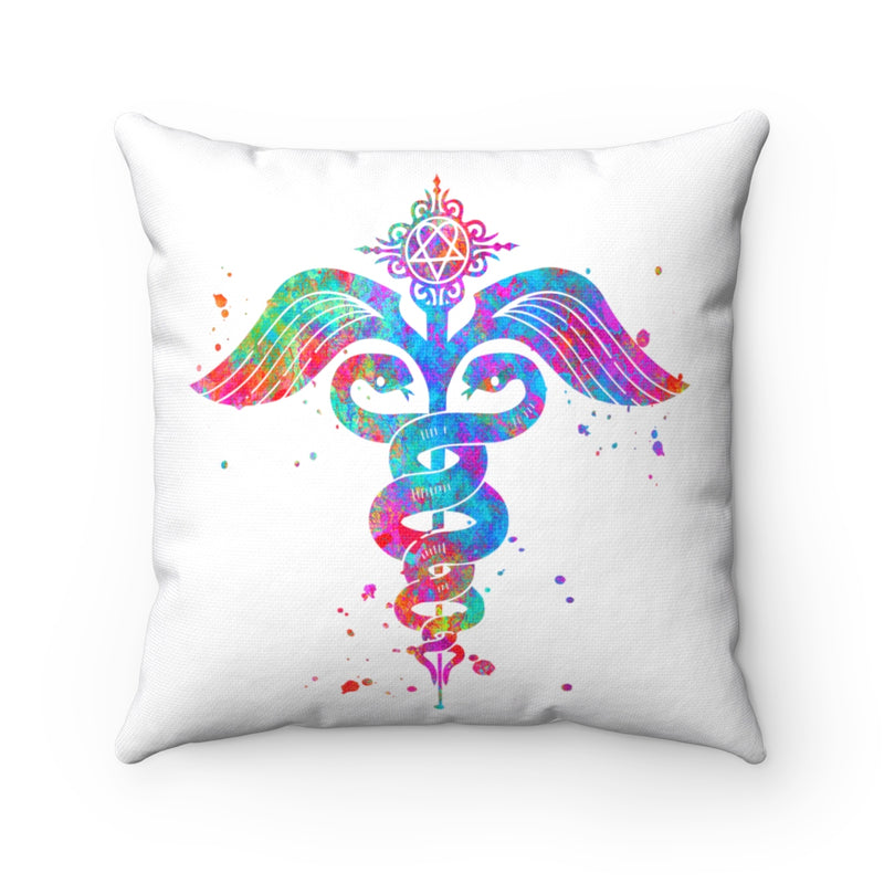 Caduceus Square Pillow - Zuzi's