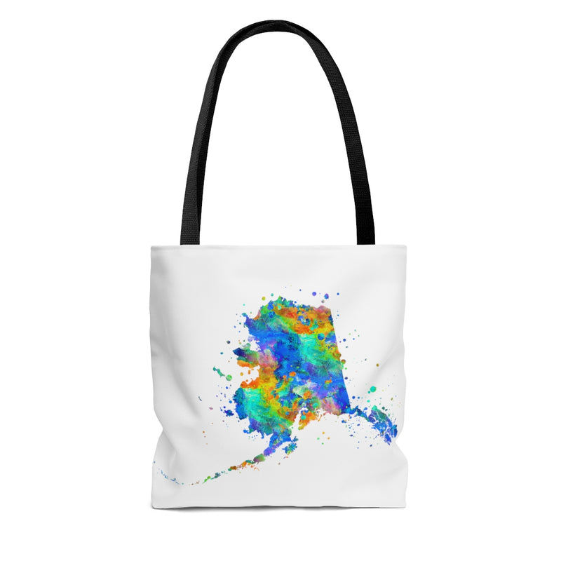 Watercolor Alaska  Map Tote Bag - Zuzi's