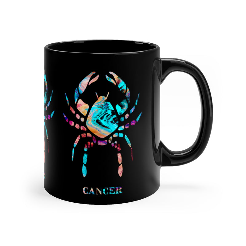 Cancer Zodiac Sign Black Mug 11oz - Zuzi's