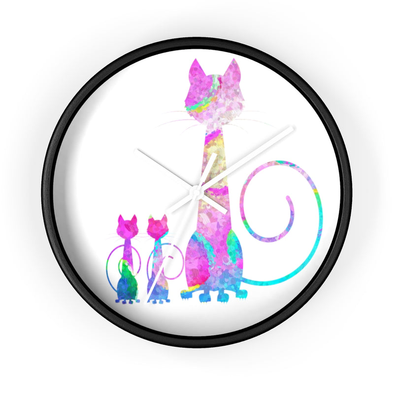 Watercolor Cats Wall Clock - Zuzi's