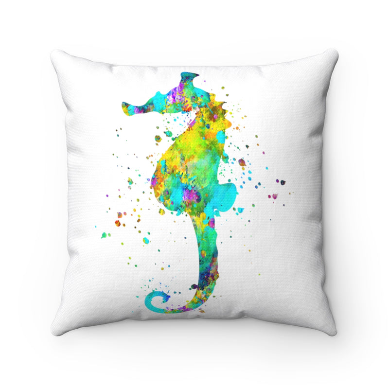 Colorful Sea Horse Square Pillow - Zuzi's