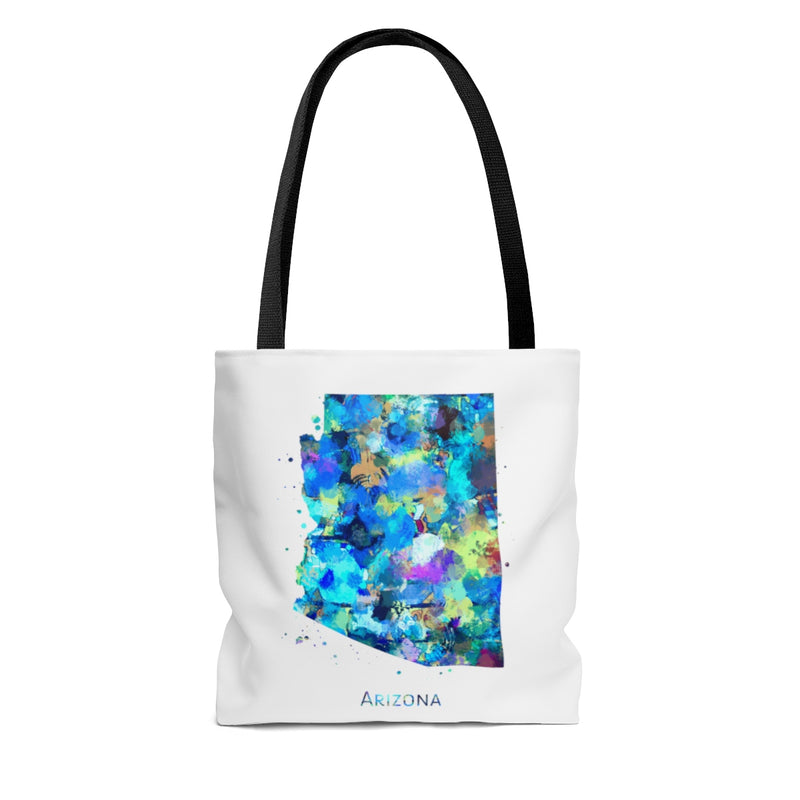 Watercolor Arizona  Map Tote Bag - Zuzi's