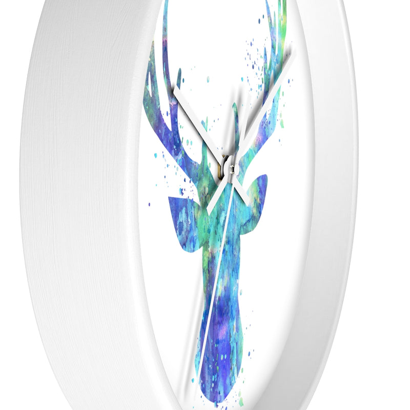 Watercolor Stag Head Wall Clock - Zuzi's