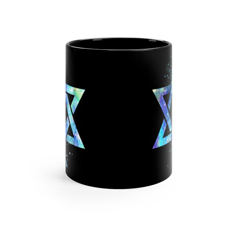 Star Of David Black Mug 11oz - Zuzi's