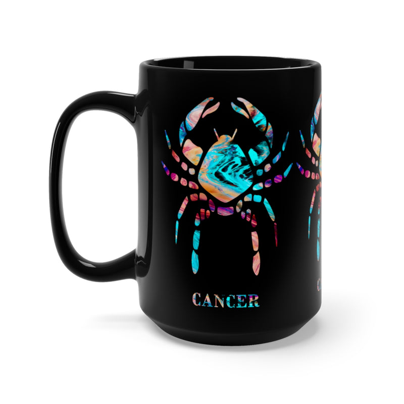 Cancer Zodiac Sign Black Mug 15oz - Zuzi's