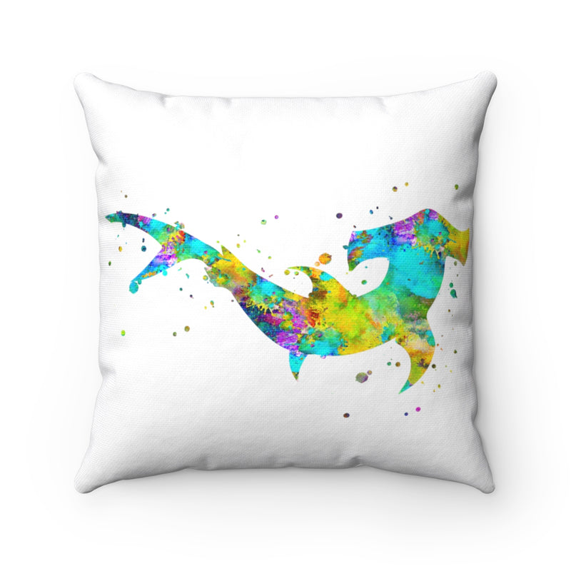 Colorful Hammerhead Shark  Square Pillow - Zuzi's