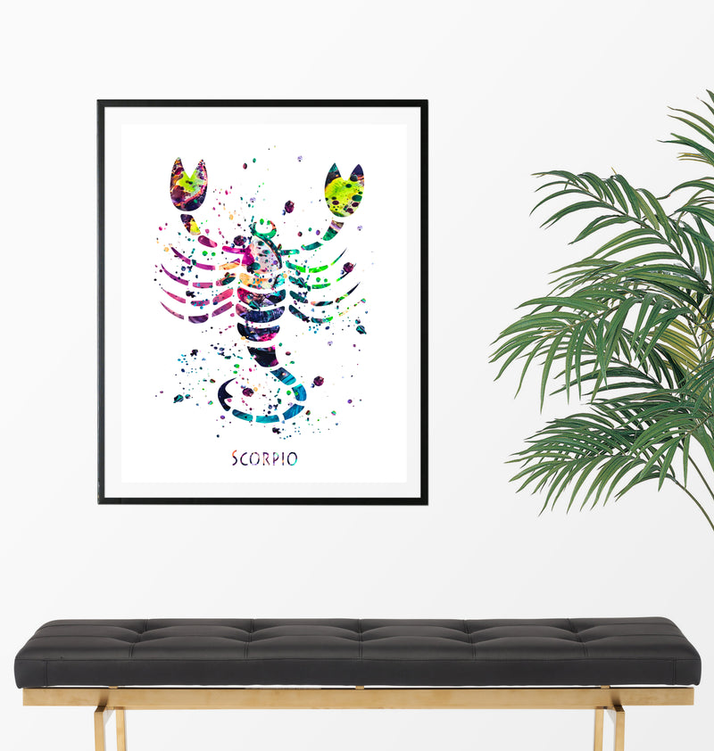 Scorpio Astrology Art Print - Unframed - Zuzi's