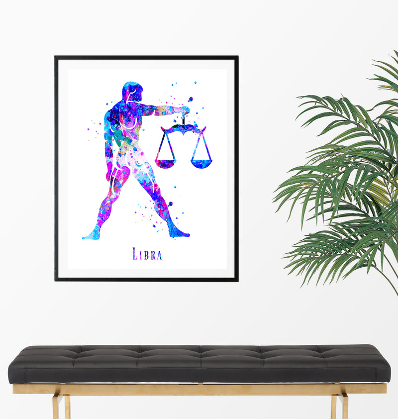 Libra Astrology Art Print - Unframed - Zuzi's