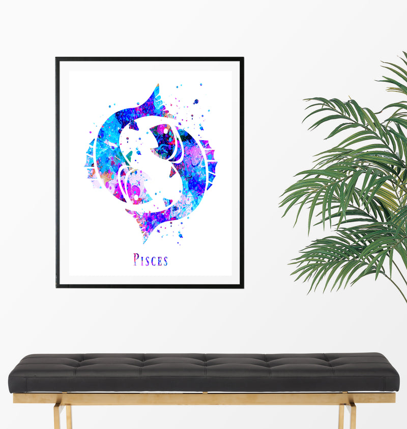 Pisces Astrology Art Print - Unframed - Zuzi's