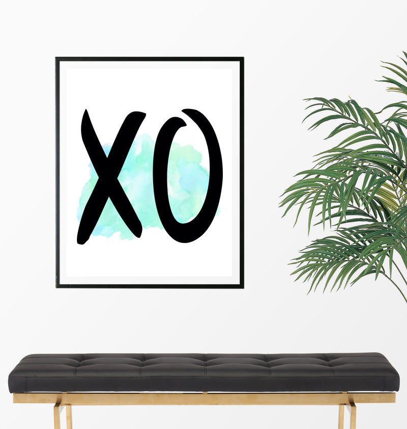 XO Watercolor Art Print - Unframed - Zuzi's