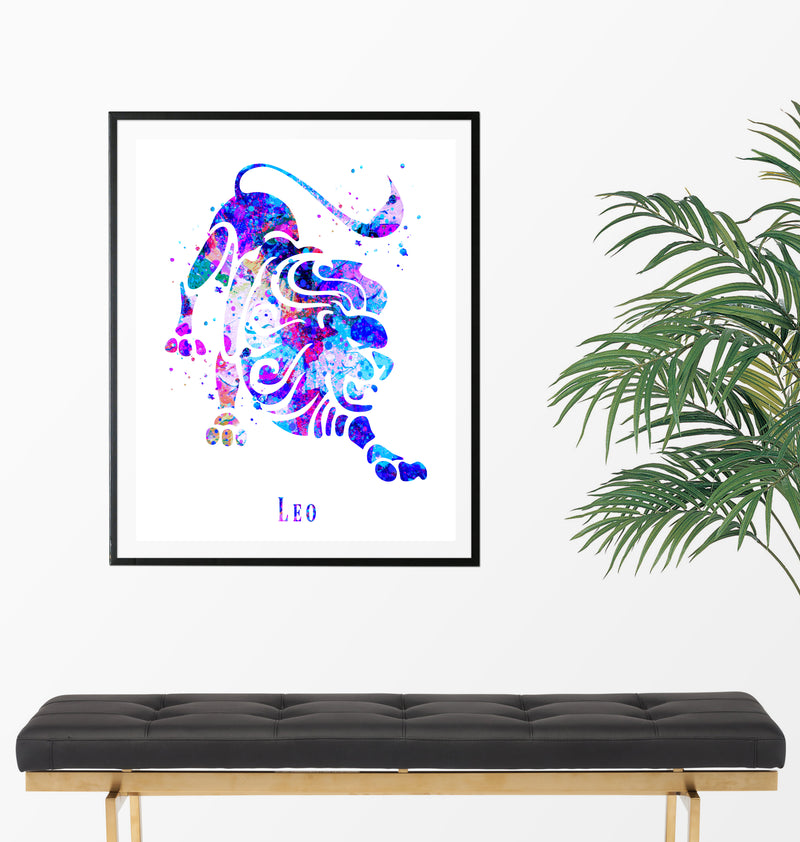 Leo Astrology Art Print - Unframed - Zuzi's