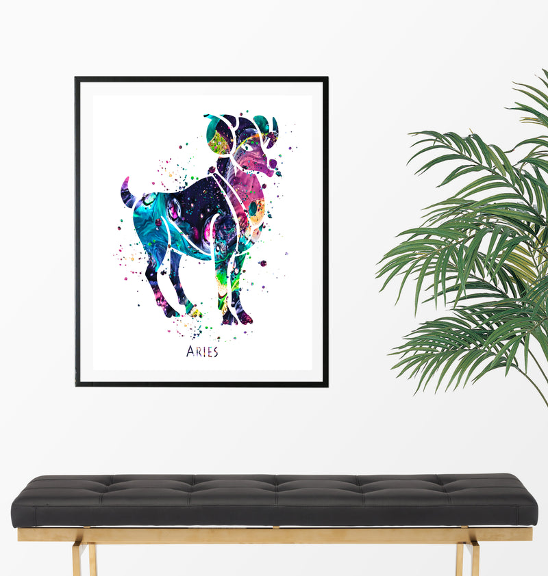 Aries Astrology Art Print - Unframed - Zuzi's