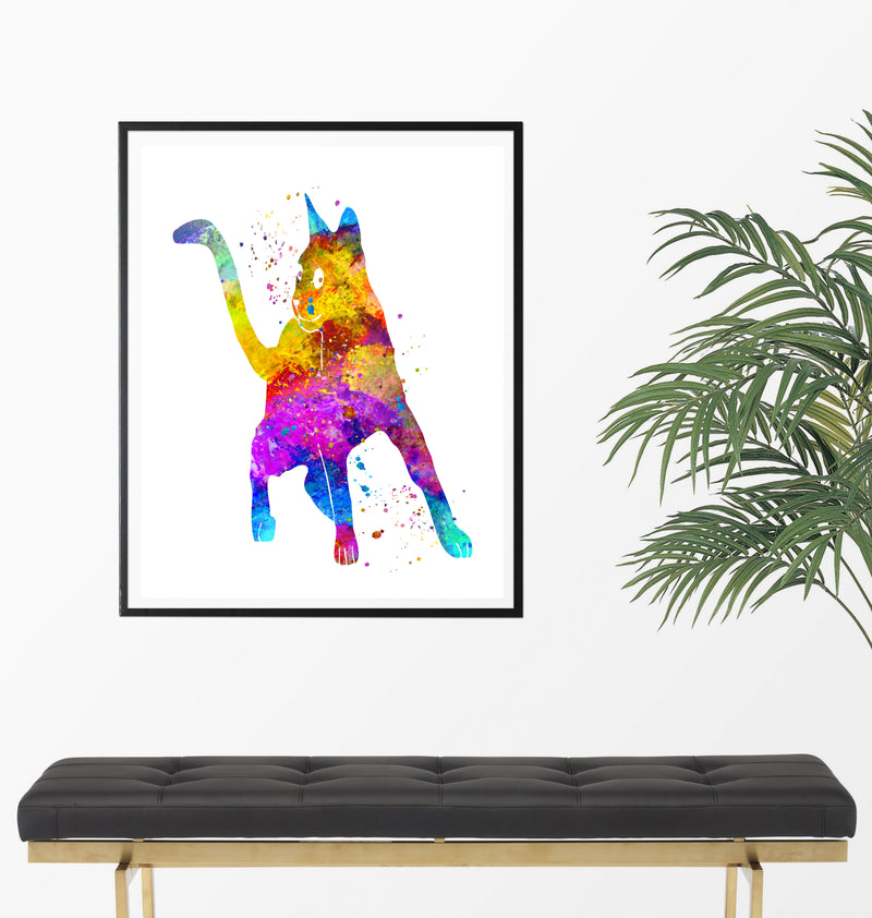 Cat Abstract Art Print - Unframed - Zuzi's