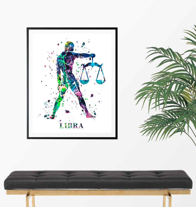 Libra Astrology Art Print - Unframed - Zuzi's