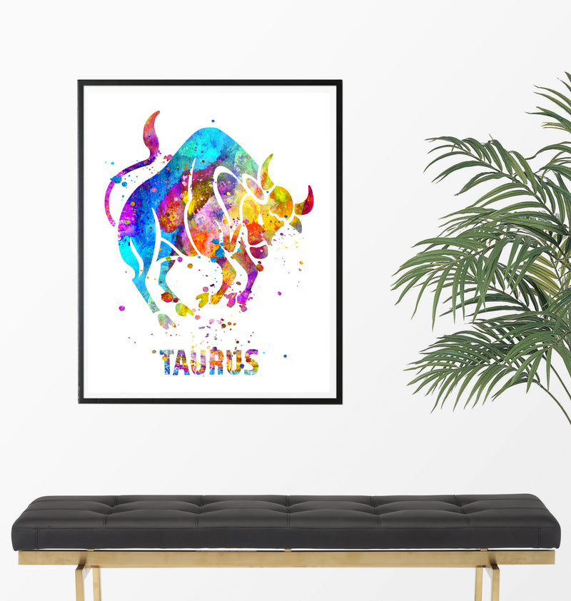 Taurus Astrology Art Print - Unframed - Zuzi's