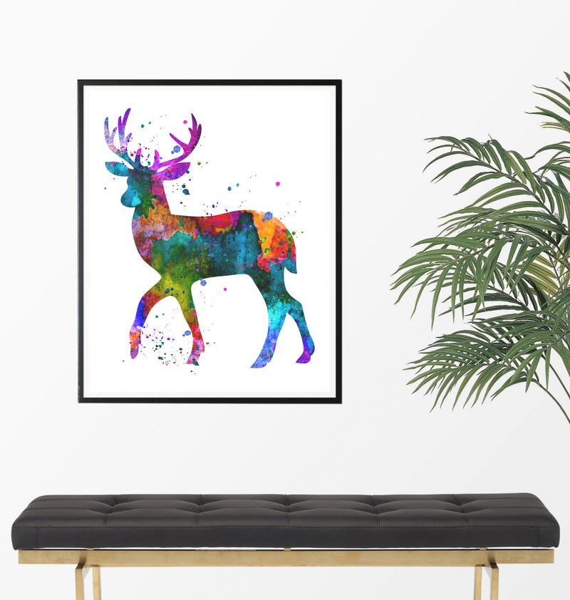 Deer Watercolor Art Print - Unframed - Zuzi's