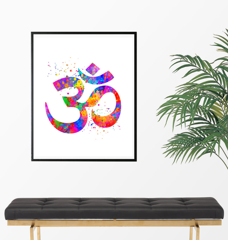 Om Symbol Watercolor Art Print - Unframed - Zuzi's