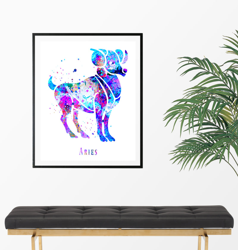 Aries Astrology Art Print - Unframed - Zuzi's