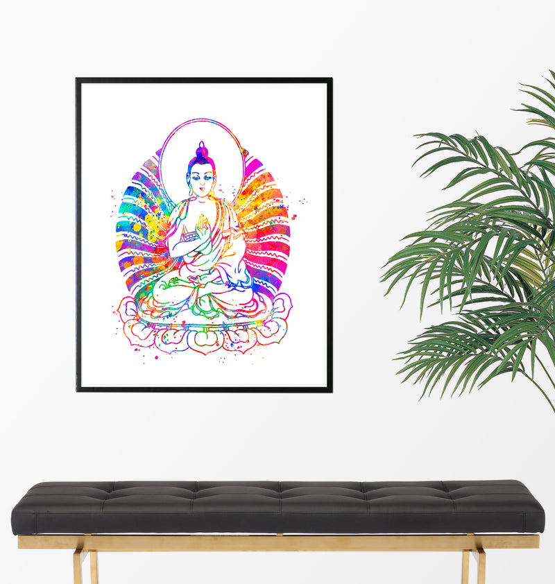 Buddha Watercolor Art Print - Unframed - Zuzi's