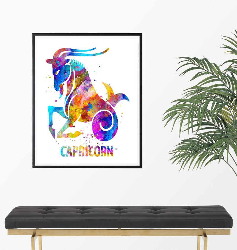 Capricorn Astrology Art Print - Unframed - Zuzi's