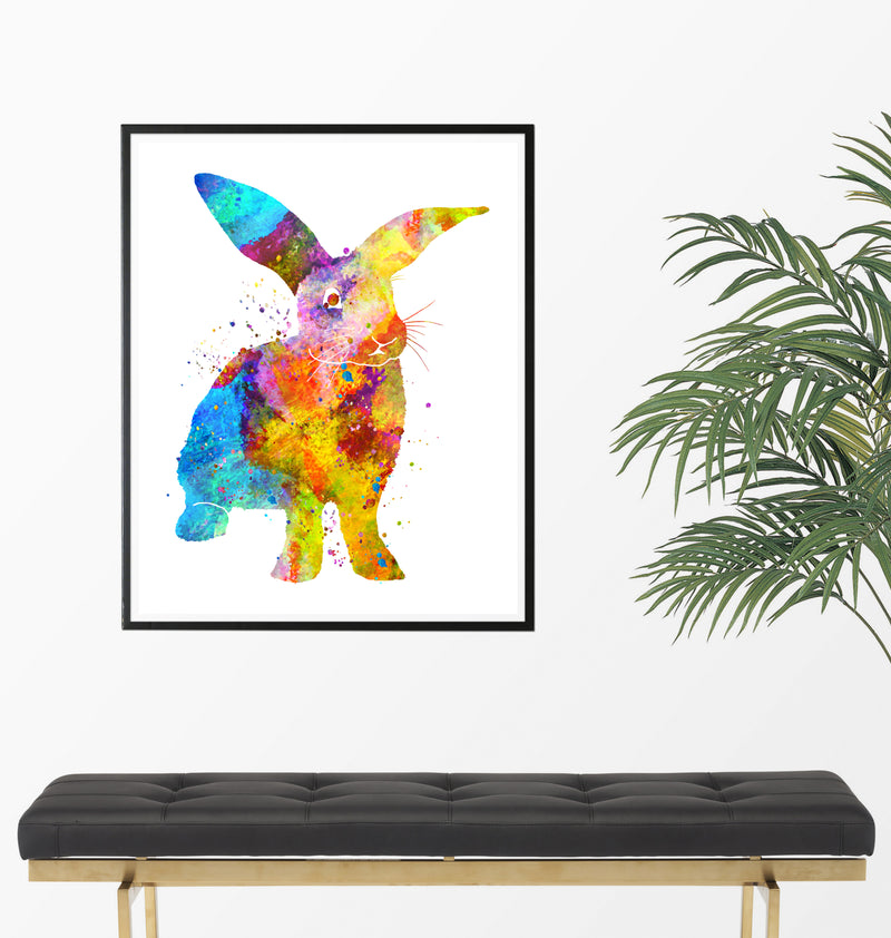 Bunny Rabbit Watercolor Art Print - Unframed - Zuzi's