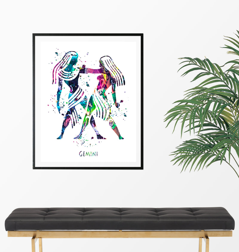 Gemini Astrology Art Print - Unframed - Zuzi's