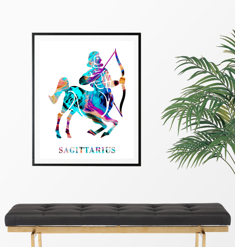 Sagittarius Astrology Art Print - Unframed - Zuzi's