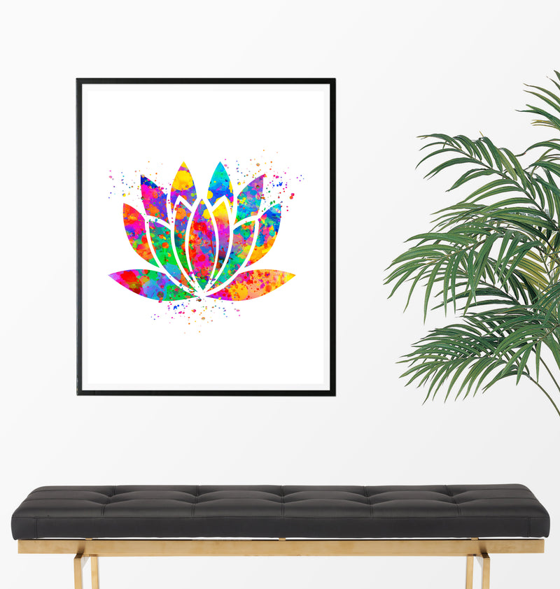 Lotus Watercolor Art Print - Unframed - Zuzi's