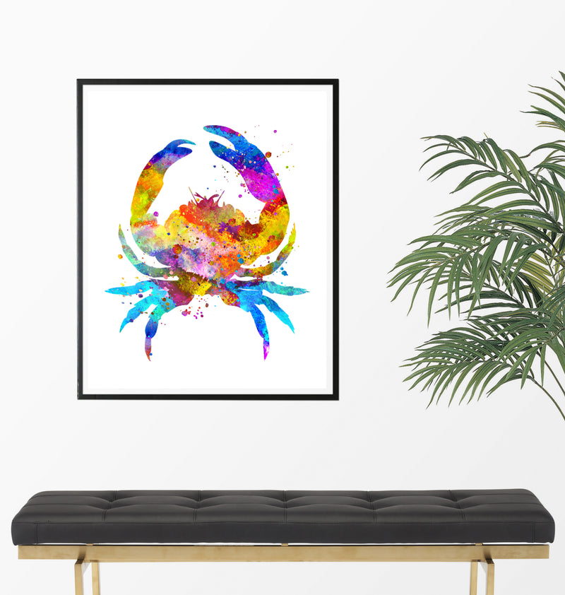 Crab Watercolor Art Print - Unframed - Zuzi's